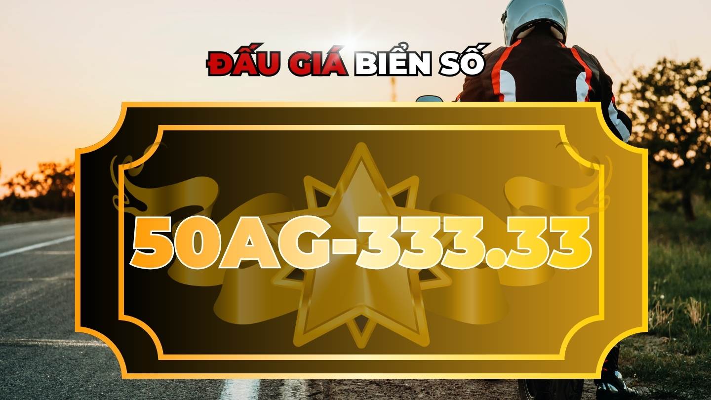 Motorbike license plate 50AG-333. 33 officially present in the afternoon auction session 6. 2