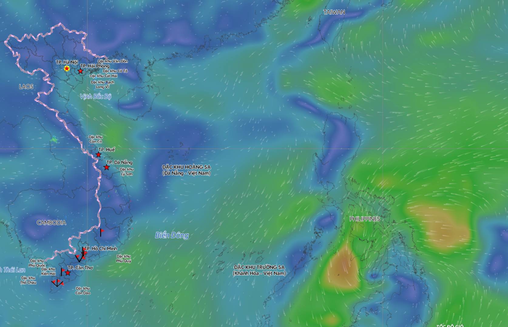 The weather forecast for the Gulf of Tonkin will be unfavorable due to the impact of cold air. Photo: Vietnam Disaster Monitoring System
