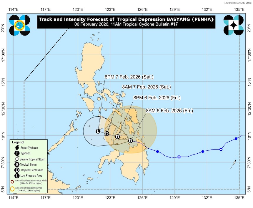Typhoon Penha weakens into a tropical depression after making landfall in the Philippines. Photo: PAGASA
