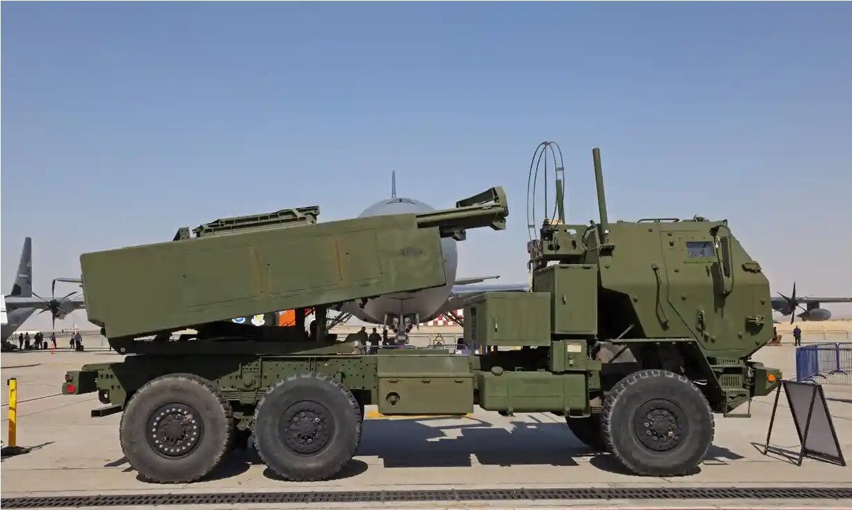 The state-of-the-art Himars multi-purpose missile system sent by the US to Ukraine. Photo: AFP