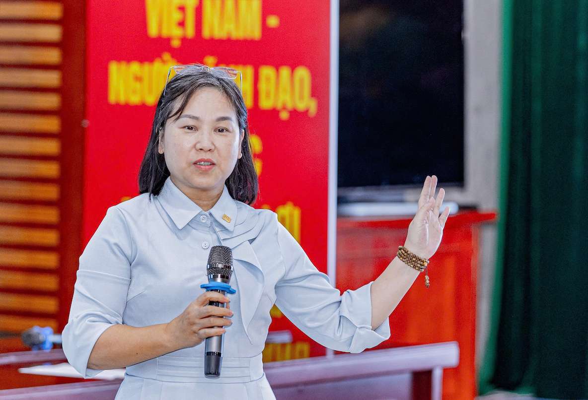 Bà Nguyễn Thị Thu Giang - Phó Chủ tịch kiêm Tổng Thư ký VINASA đánh giá ngành công nghệ số Việt Nam mang trên vai sứ mệnh lịch sử. Ảnh: Thạch Lam 