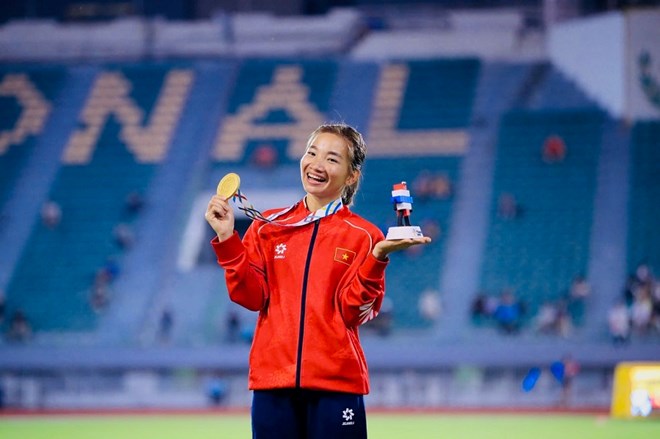 Nguyen Thi Oanh has not had a good start at the 2026 Asian Indoor Athletics Championships. Photo: Minh Dan