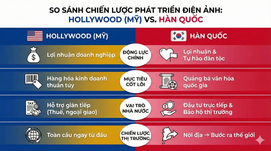 The difference in how the US and Korea invest in culture. Photo: Van Thang