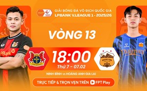 Link to watch live football Ninh Binh vs Hoang Anh Gia Lai in round 13 of V.League