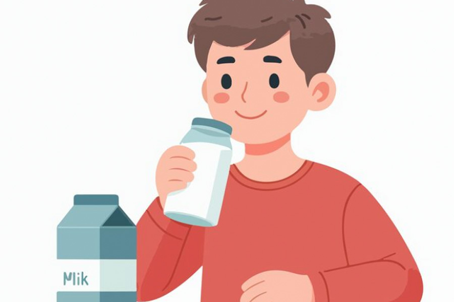 Should drink warm milk or cold milk to be good for the digestive system. Graphics: Thien Nhan