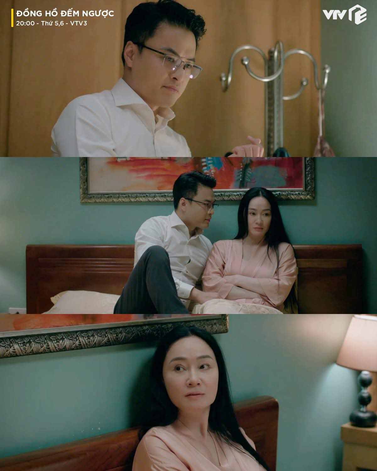 Quách Thu Phương đăng ảnh trong phim cùng Hồng Đăng. Nam diễn viên hóa thân thành tình nhân trẻ tuổi của Thu Phương. Ảnh: Nhà sản xuất