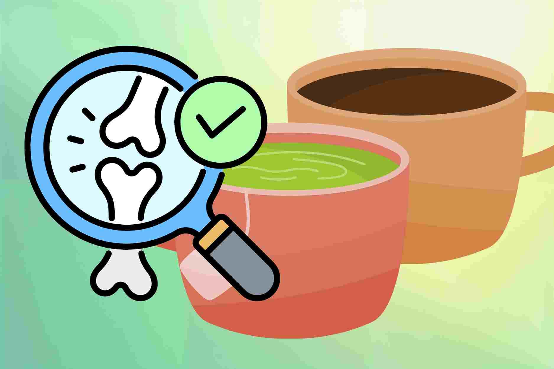 How does drinking tea and coffee every day affect bone health