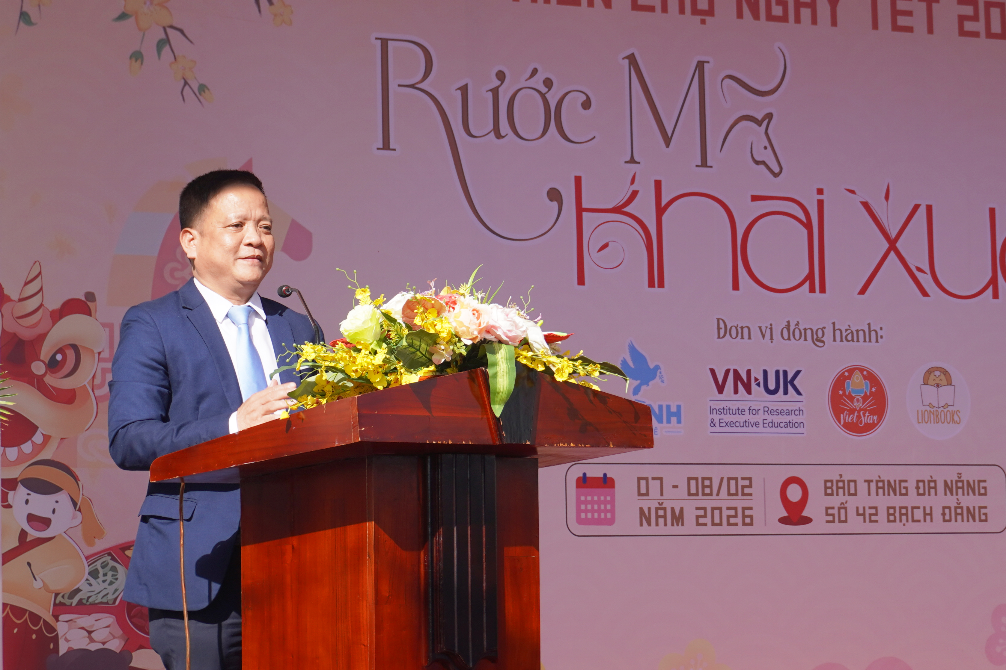 Ông Huỳnh Đình Quốc Thiện, Giám đốc Bảo tàng Đà Nẵng phát biểu tại chương trình. Ảnh: Trần Thi