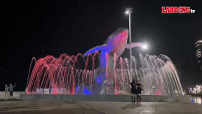 The bronze Ca Ong symbol in Vung Tau is being tested before acceptance and operation. Photo: Thanh An