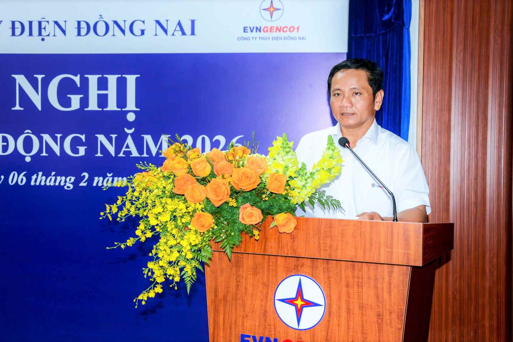 Ông Nguyễn Quang Vĩnh, Giám đốc Công ty Thủy điện Đồng Nai khẳng định, người lao động là nền tảng quan trọng để doanh nghiệp phát triển. Ảnh: Phúc Khánh 