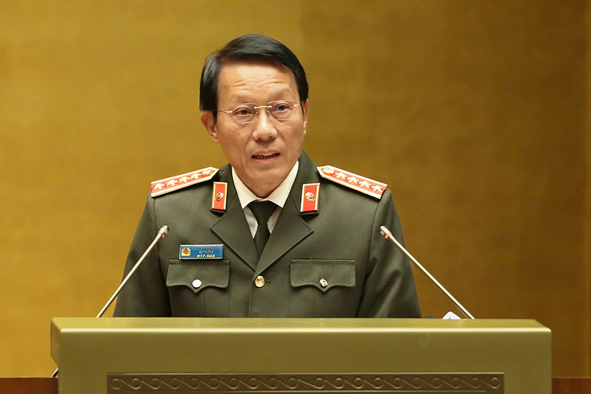 General Luong Tam Quang said that the 14th Party Congress for the first time officially established the viewpoint of comprehensive security, placing security throughout all fields of national development. Photo: Nguyen Hai