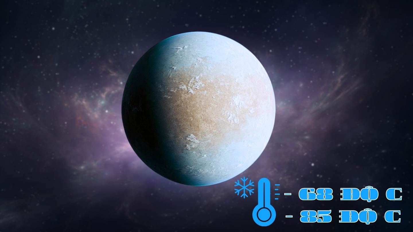 The new ice planet has a surface temperature of about minus 85 degrees Celsius