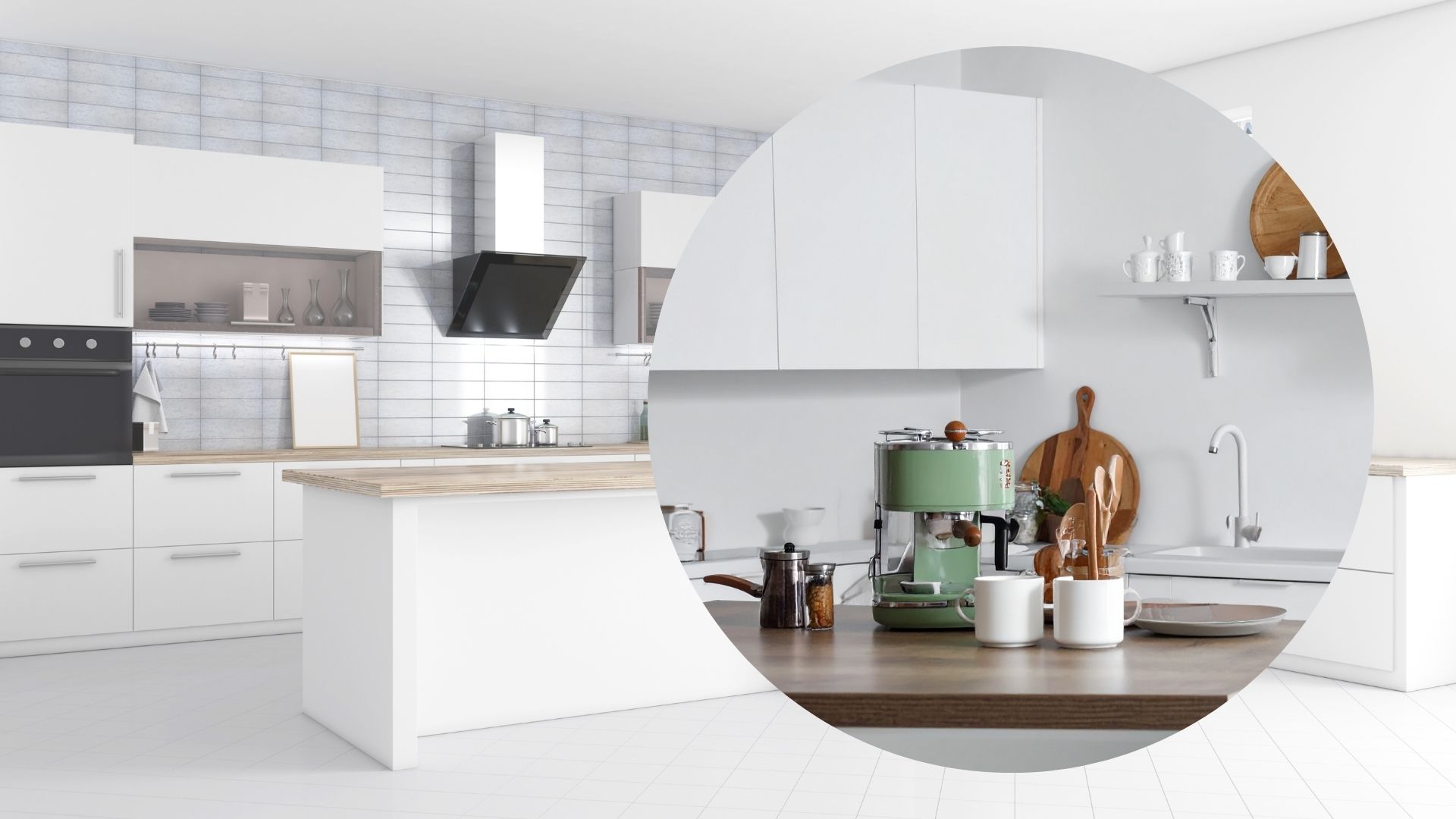 The multi-functional kitchen island design helps optimize area, increase storage space and create a modern highlight for the kitchen. Graphics: Thanh Thanh