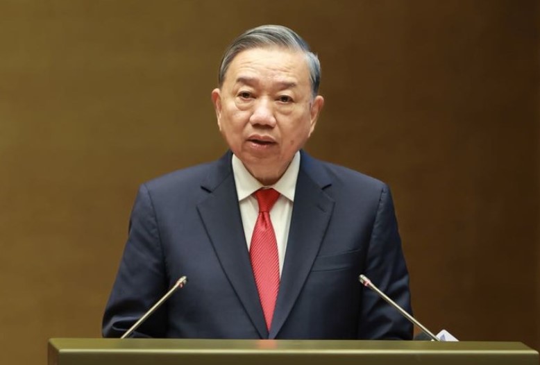 General Secretary To Lam speaks at the National Conference to study, study, thoroughly grasp and implement the Resolution of the 14th Party Congress - Photo: VGP/Nhat Bac