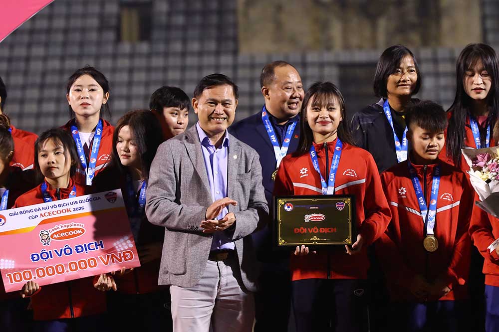 U19 nữ Phong Phú Hà Nam giành chức vô địch xứng đáng. Ảnh: VFF