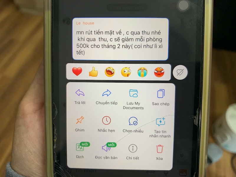 Những ngày qua, mạng xã hội lan tỏa câu chuyện đẹp về một chủ trọ tại Đà Nẵng lì xì mỗi phòng sinh viên 500.000 đồng dịp Tết. Ảnh: Thanh Huyền