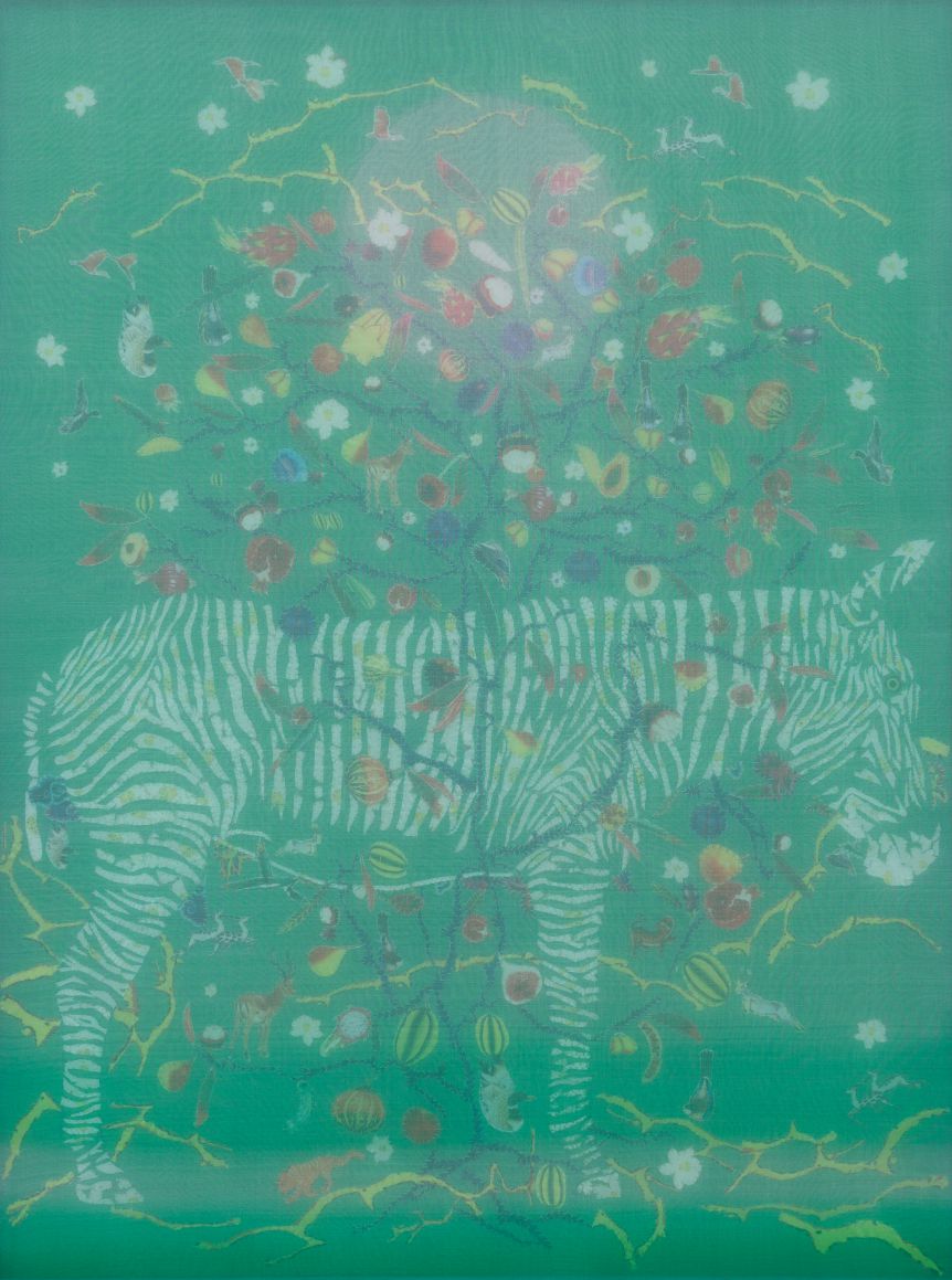 Tác phẩm “Sương mờ“, 2024 - họa sĩ Đoàn Văn Tới. Ảnh: Indochine House Gallery 