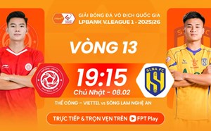 Link to watch live football match The Cong Viettel vs Song Lam Nghe An in round 13 of V.League