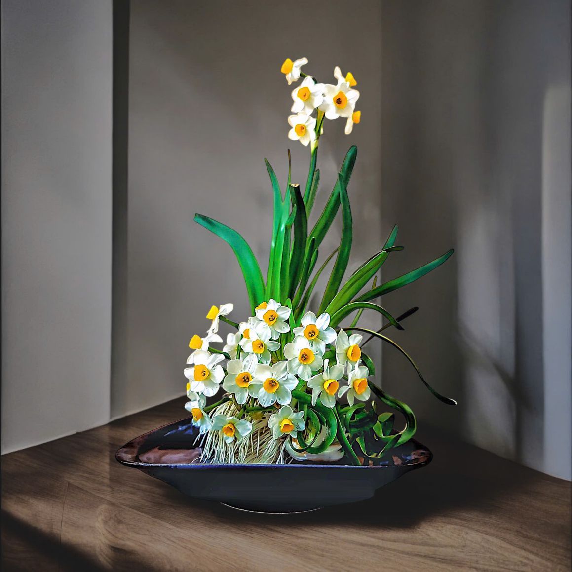 Một số tác phẩm thủy tiên nghệ thuật. Ảnh: Nhân vật cung cấp 