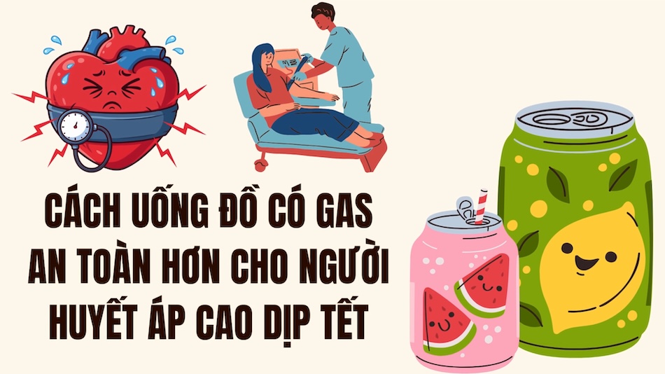 How to drink carbonated drinks safer for people with high blood pressure during Tet