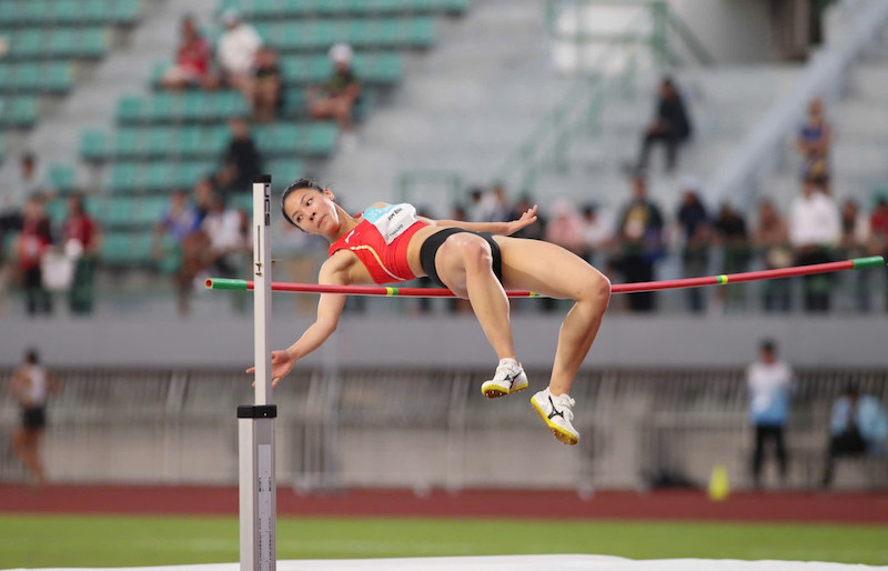 Athlete Bui Thi Kim Anh of the Vietnamese athletics team. Photo: Bui Luong