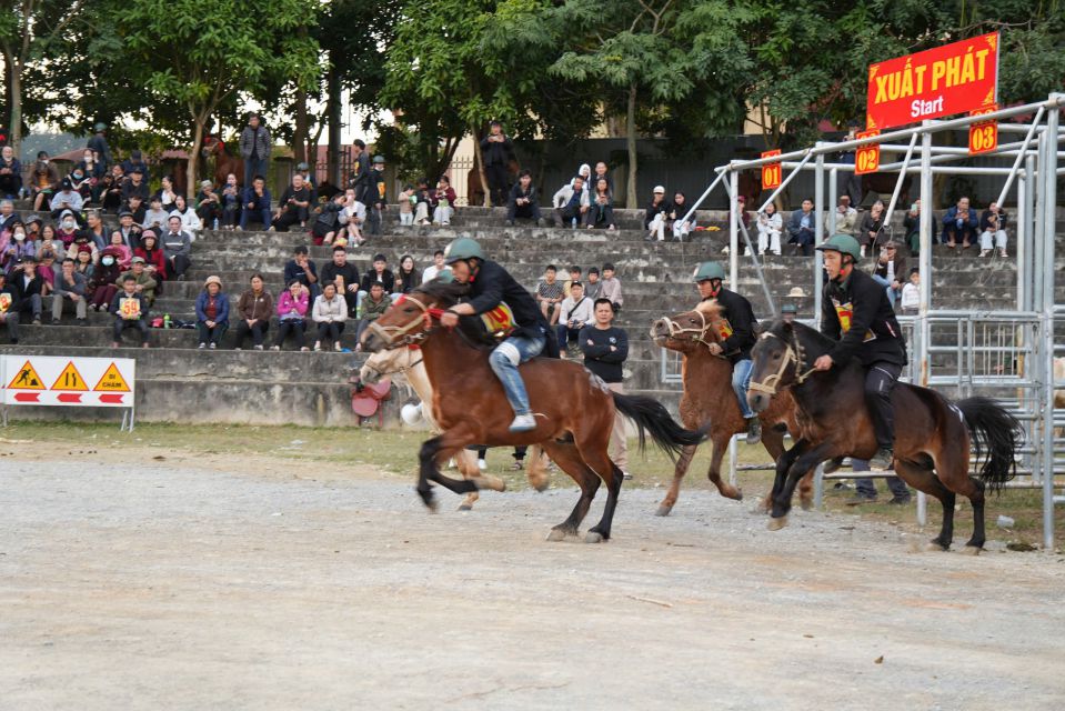 Mỗi tuần, xã Bắc Hà sẽ tổ chức đua ngựa vào chiều thứ Bảy, gồm 8 lượt đua, mỗi lượt 4 ngựa.Ảnh: Kỳ Lâm