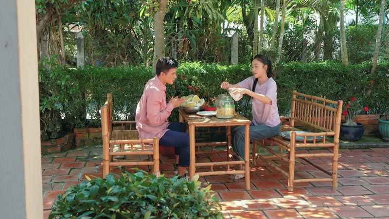 Scene in the movie "Nang Dau Miet Vuon". Photo: Film crew provided