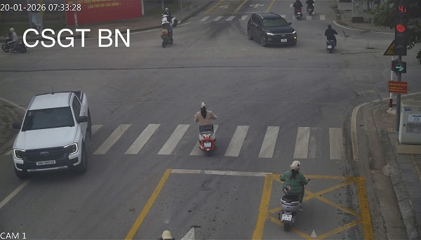 Motorbike owner fined remotely. Photo: Bac Ninh Traffic Police