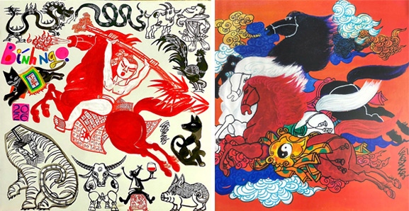 Ngựa trong tranh họa sĩ Lê Trí Dũng. Ảnh: Tạp chí Mỹ Thuật