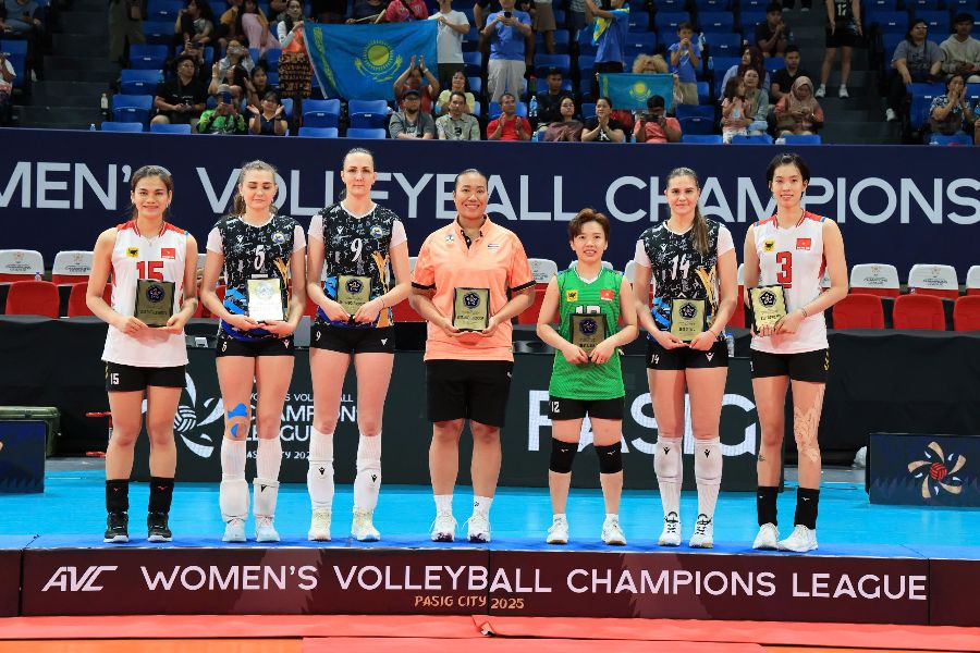 Main attacker Vi Thi Nhu Quynh once participated with VTV Binh Dien Long An in the AVC Champions League 2025. Photo: VTVBĐLA