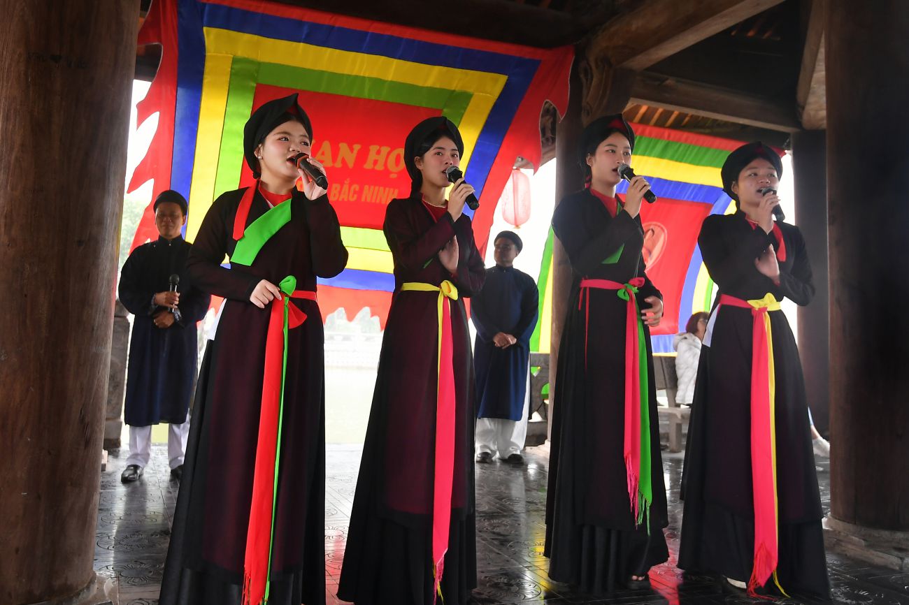 Hát quan họ - Di sản phi vật thể, nét văn hóa độc đáo của Kinh Bắc. Ảnh: Việt Văn