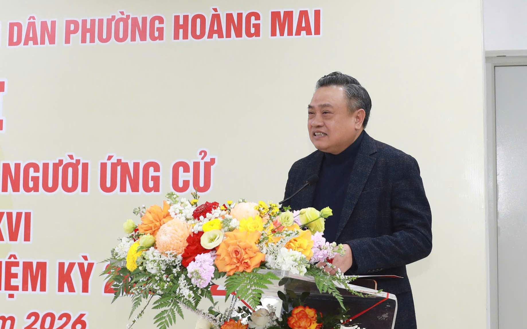 Chairman of the Central Inspection Committee Tran Sy Thanh spoke at the conference. Photo: Vuong Van