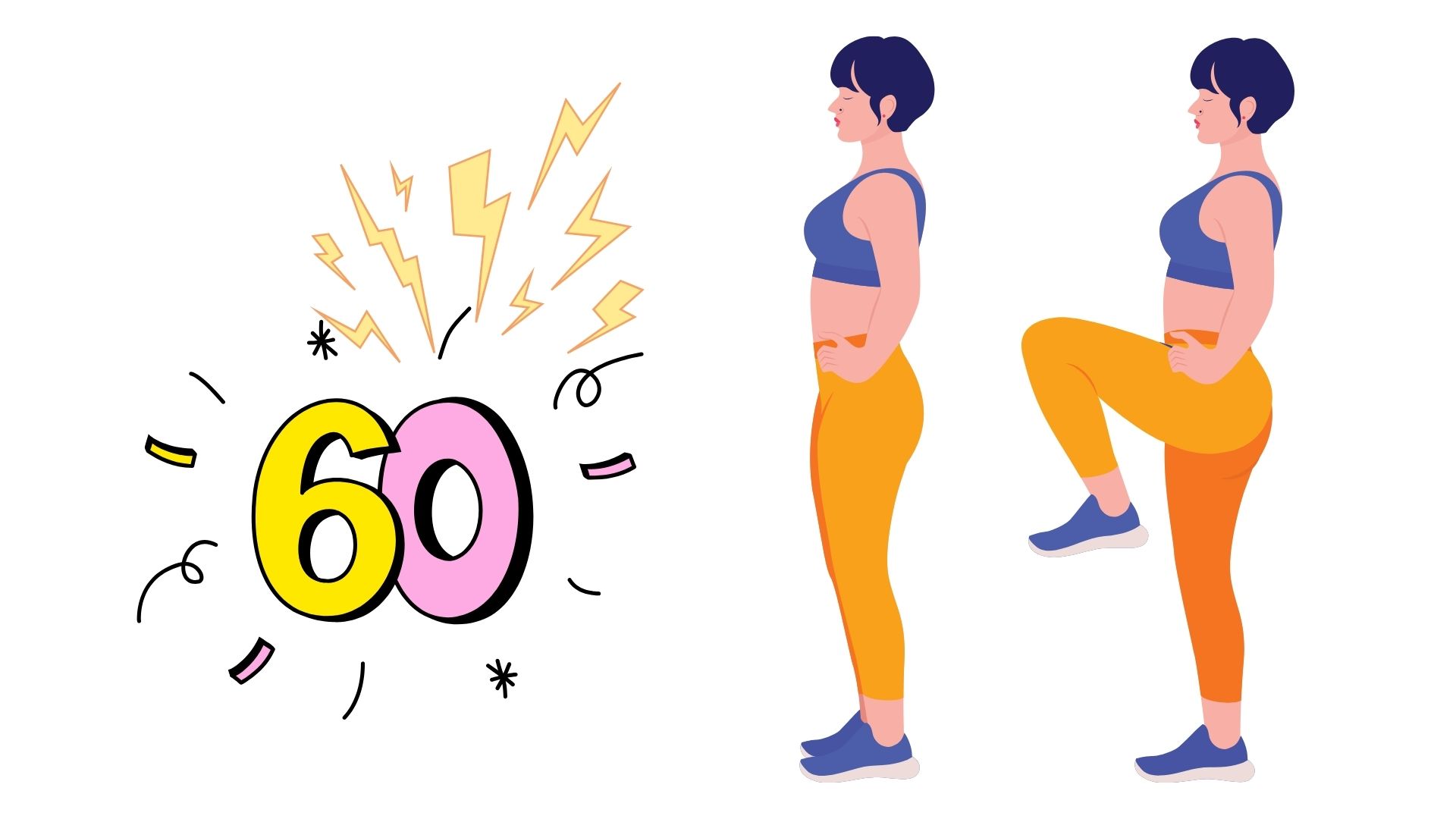 Knee lift standing exercise helps assess fitness for people after 60 years old. Graphics: Thanh Thanh