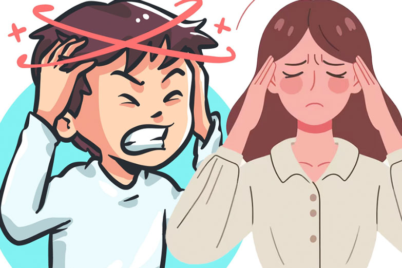 Migraine pain, dizziness, numbness: Warning signs not to be taken lightly. Graphics: Thien Nhan