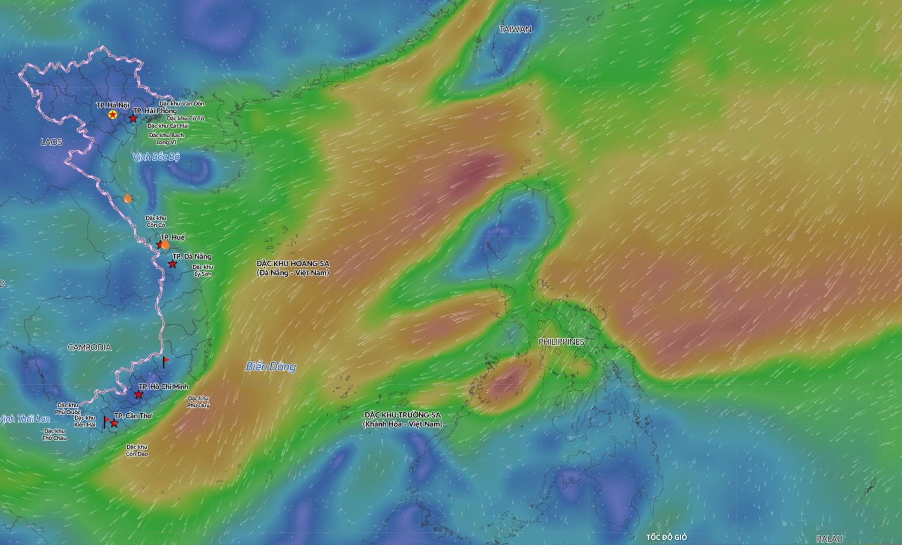 Weather forecast for the North East Sea region is unfavorable due to the impact of cold air. Photo: Vietnam Disaster Monitoring System