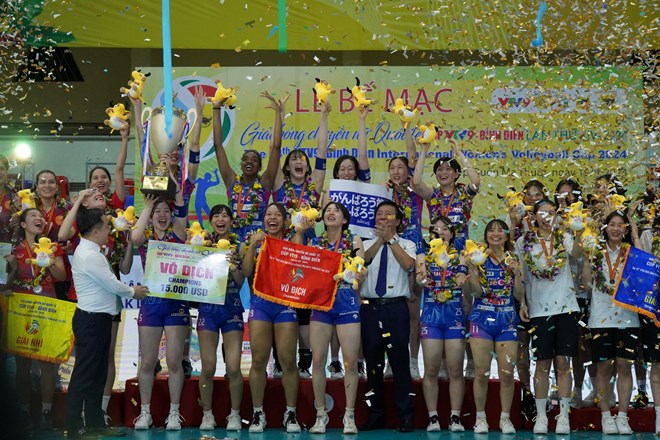 FPU Blue Cats volleyball team once won the tournament in 2024. Photo: VFV