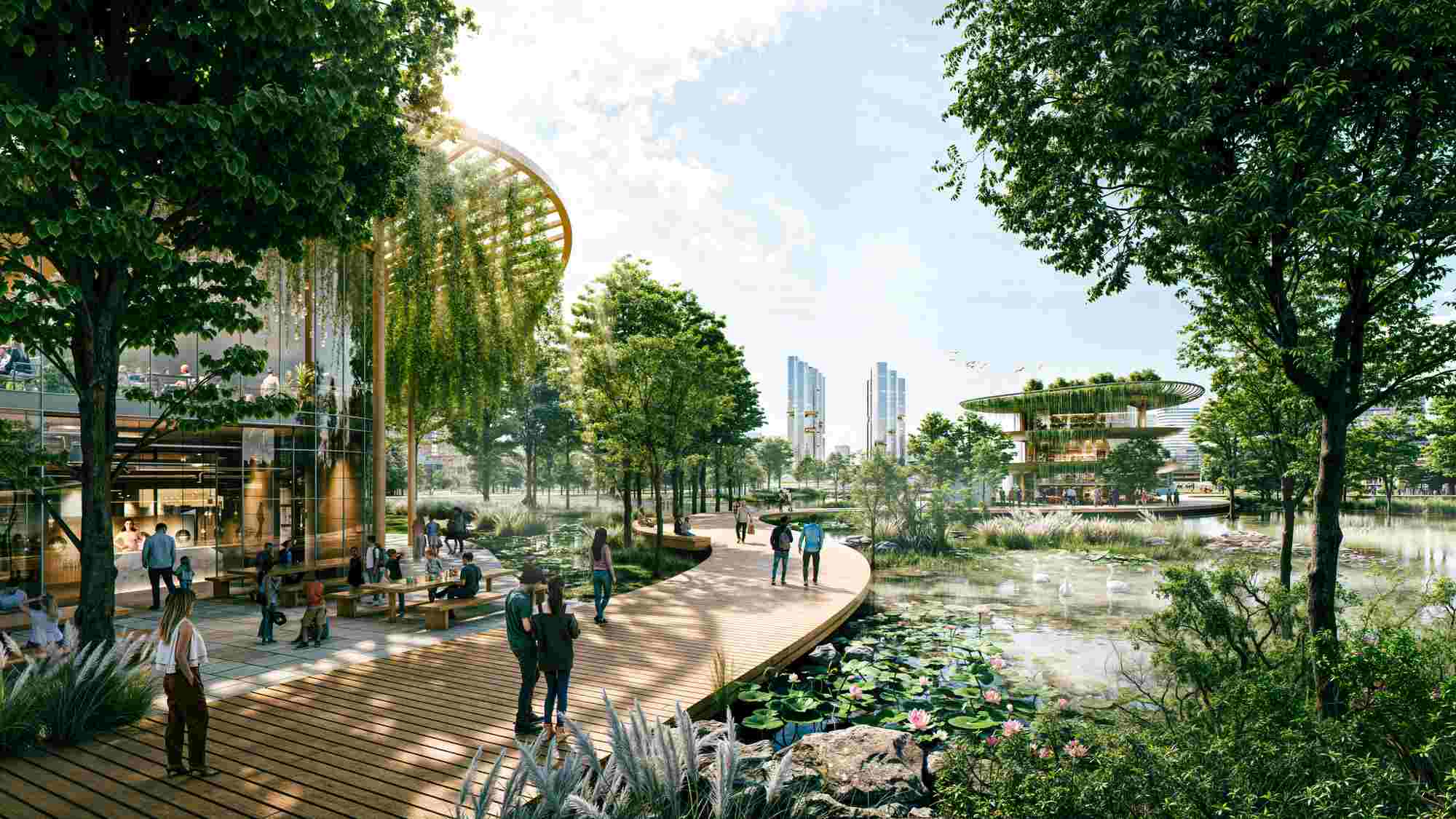 Bình Quới - Thanh Đa sẽ là khu đô thị du lịch sinh thái, có công viên ngập nước. Sở Quy hoạch - Kiến trúc TPHCM