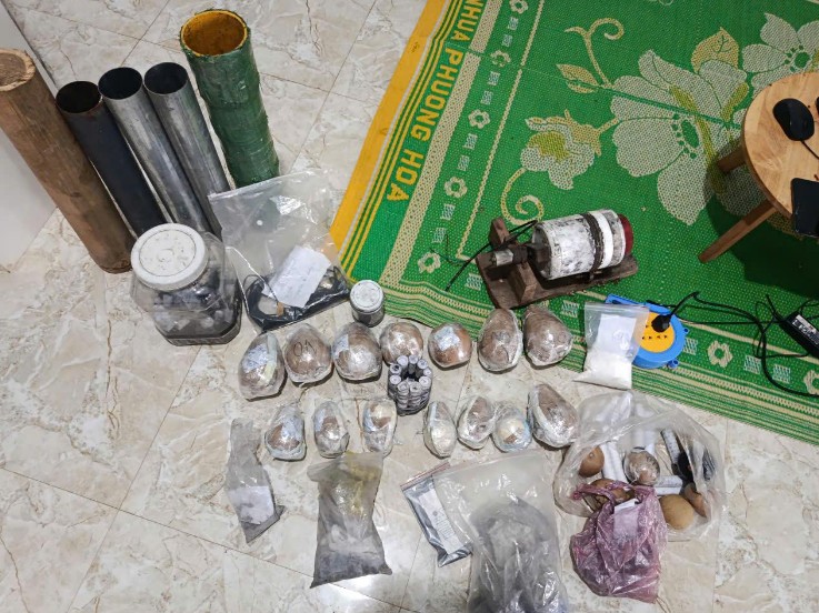 Police agency discovered and seized exhibits of firecrackers at the house of suspect T.V. H. Photo: Police provided