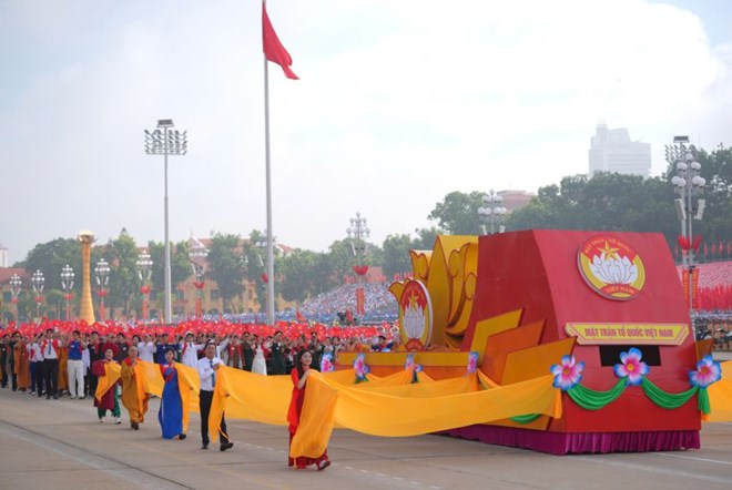 Khối đại diện 54 dân tộc Việt Nam trong Lễ diễu binh, diễu hành kỷ niệm 80 năm ngày Quốc khánh 2.9. Ảnh: Tuấn Anh