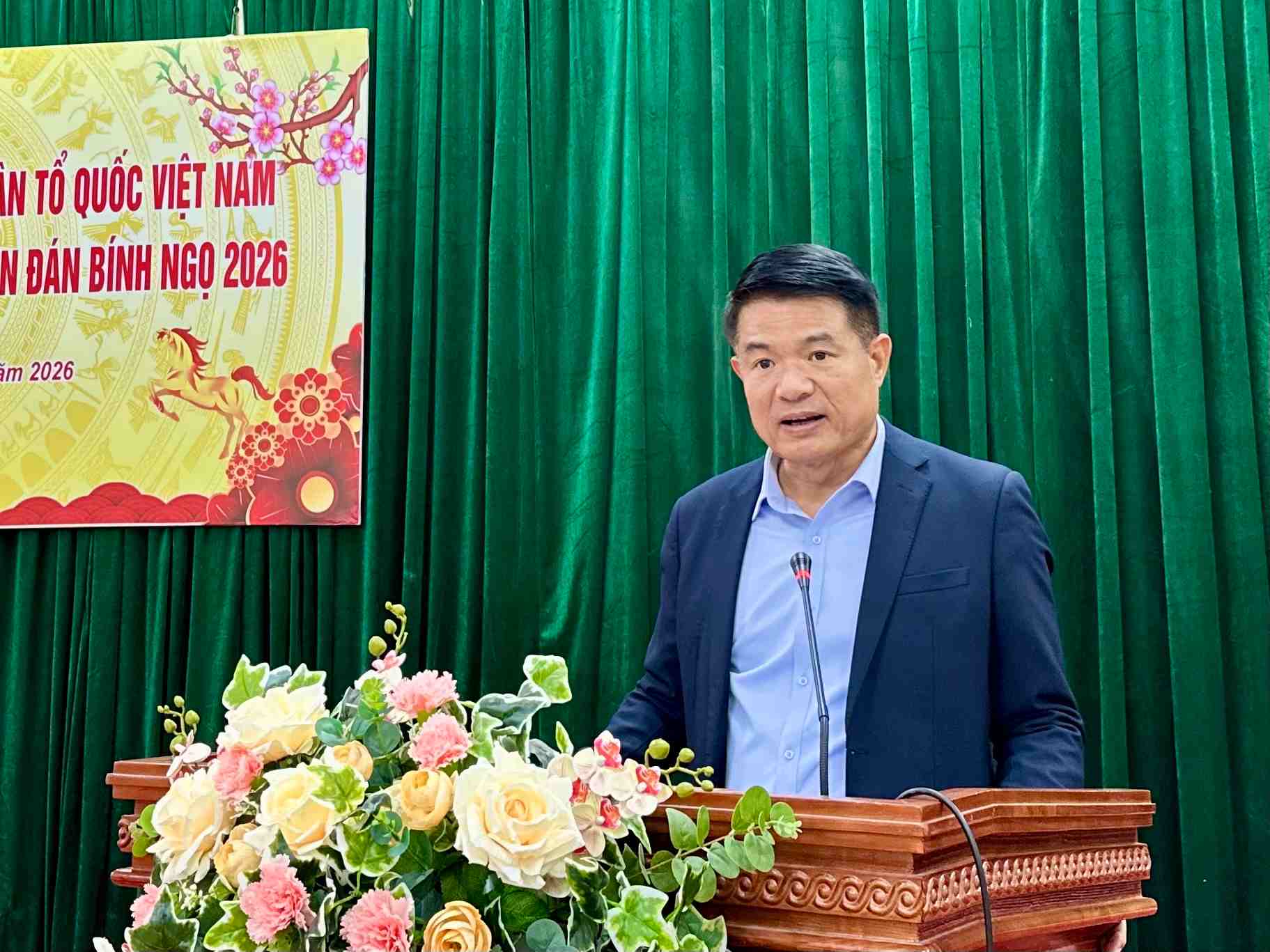 Ông Nguyễn Huy Tiến, Uỷ viên Trung ương Đảng, Viện trưởng Viện KSND tối cao phát biểu tại chương trình. Ảnh: Đàm Tự 