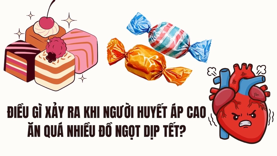 What happens when people with high blood pressure eat too many sweets during Tet?