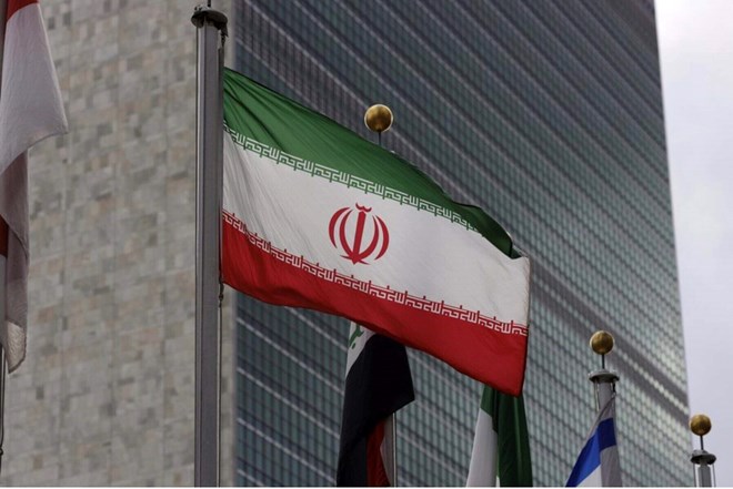 Iranian flag at the United Nations headquarters in New York. Photo: Xinhua