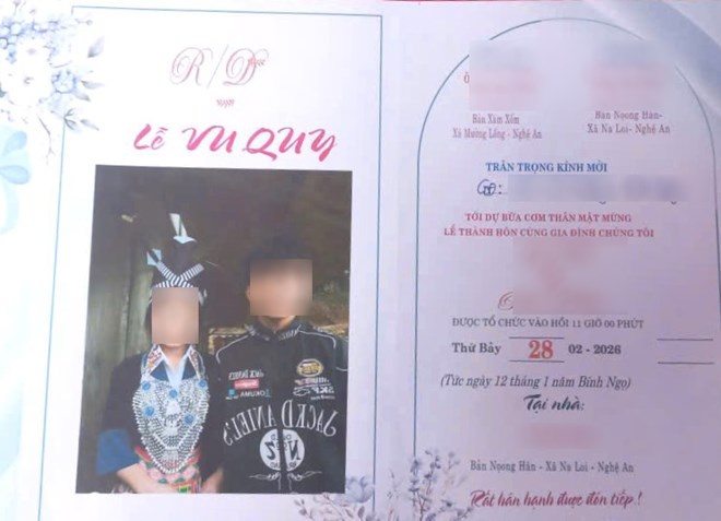 Nghe An Department of Education and Training requests a report on the case of two 8th grade female students dropping out of school to marry. Photo: Ngoc Anh