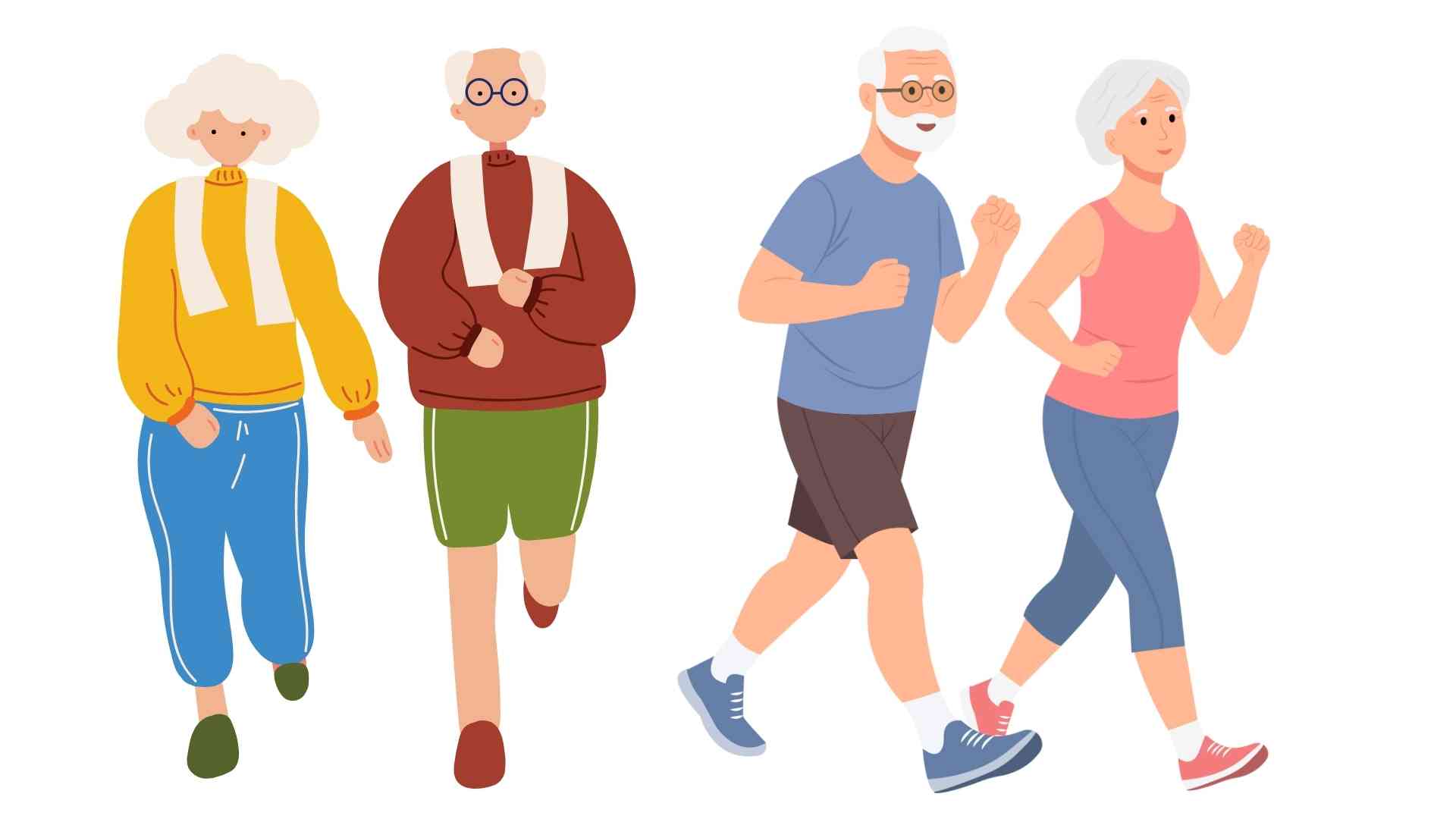 Elderly people should walk 500 steps per day to protect their cardiovascular health. Graphics: Ha May
