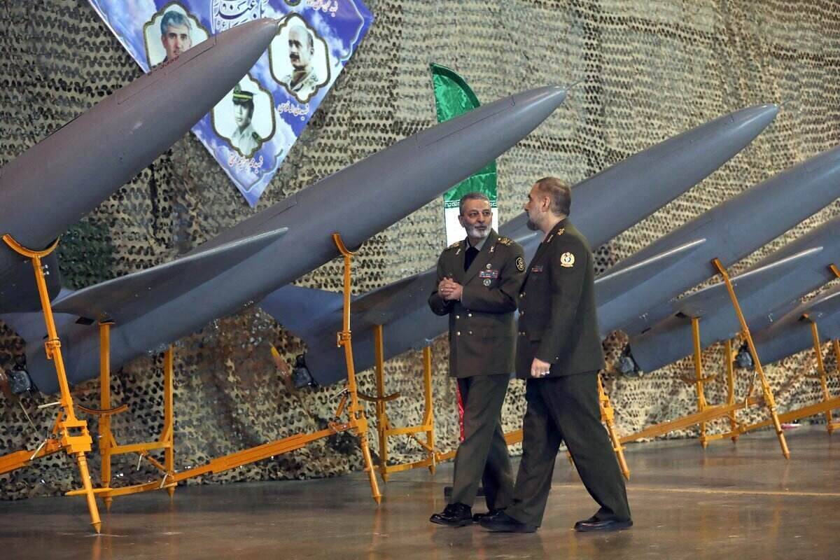 Iranian Armed Forces Chief of Staff Abdul Rahim Mousavi (left). Photo: AFP
