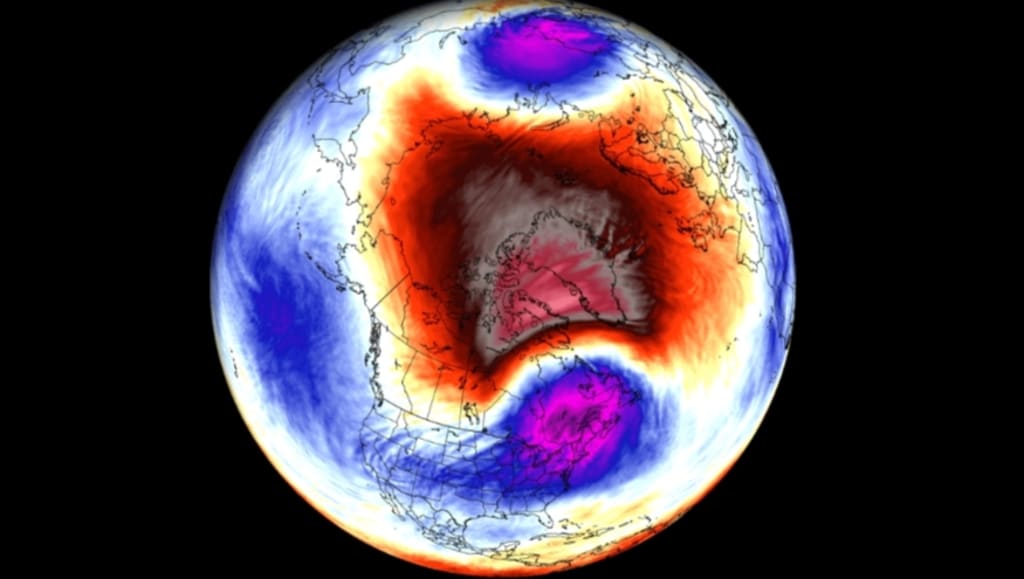 The influence of the polar vortex is still present, causing cold air to still appear in March. Photo: NOAA