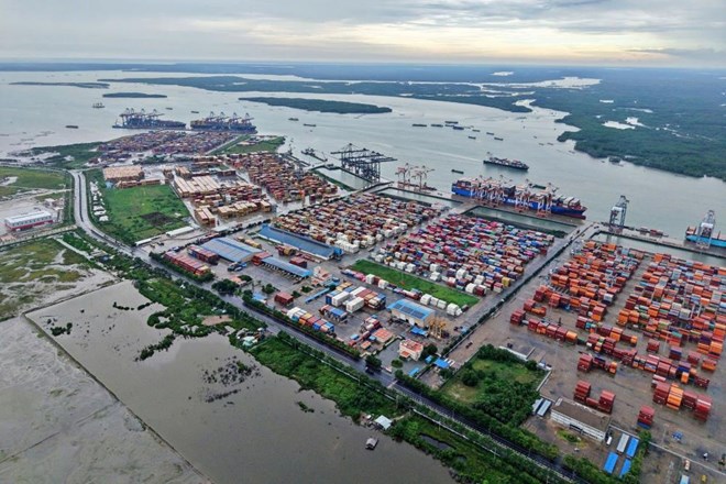 Cảng quốc tế Cái Mép - Thị Vải (TPHCM). Ảnh: Anh Tú