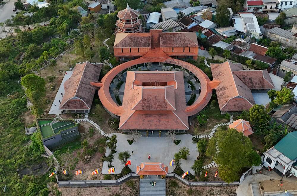 The 300-year-old pagoda in Hue attracts visitors after a major restoration. Photo: Nguyen Luan