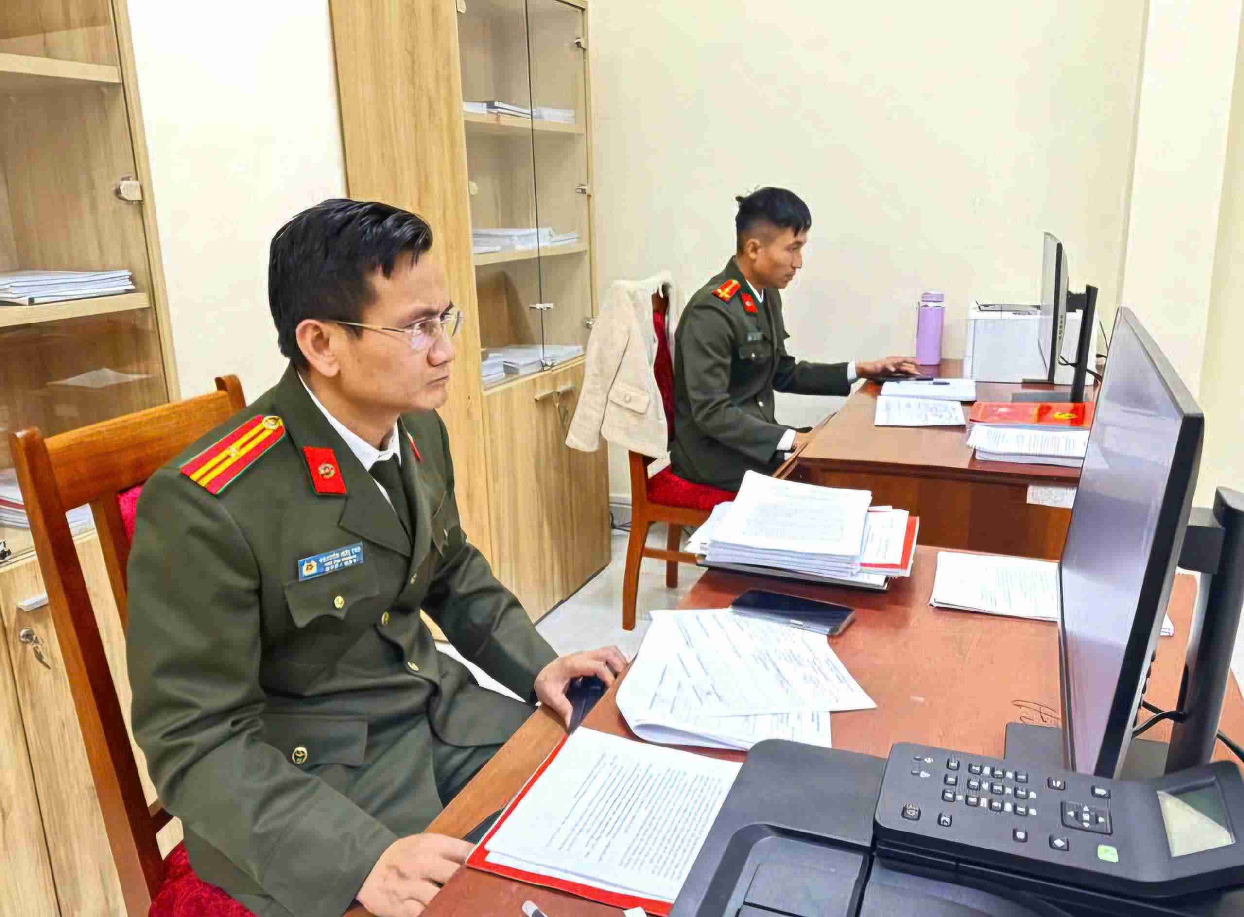 Lực lượng An ninh mạng tỉnh Lâm Đồng kiểm tra bảo vệ bí mật Nhà nước, đánh giá an toàn, an ninh mạng tại các sở, ngành, địa phương. Ảnh: Công an cung cấp 