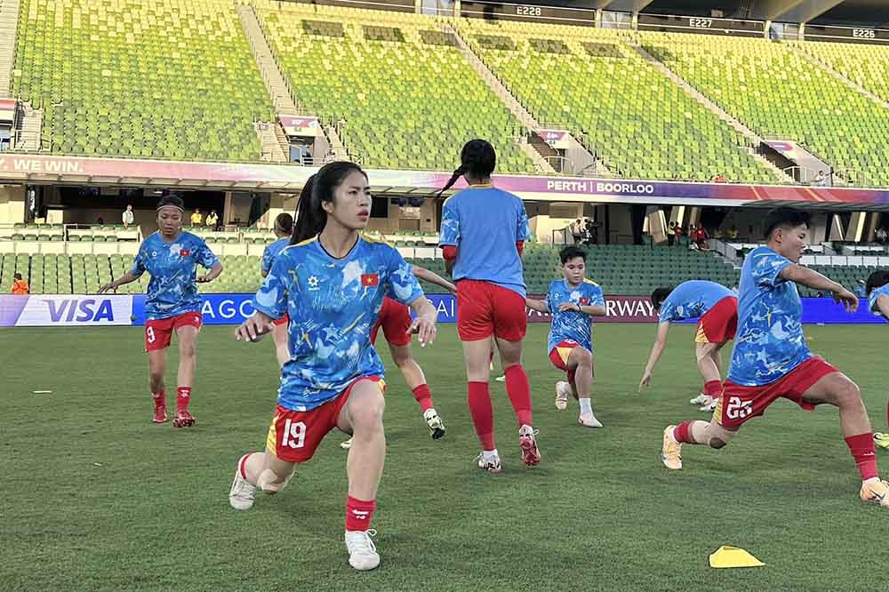 Tuyển nữ Việt Nam sẽ ra sân với tinh thần quyết tâm cao. Ảnh: VFF